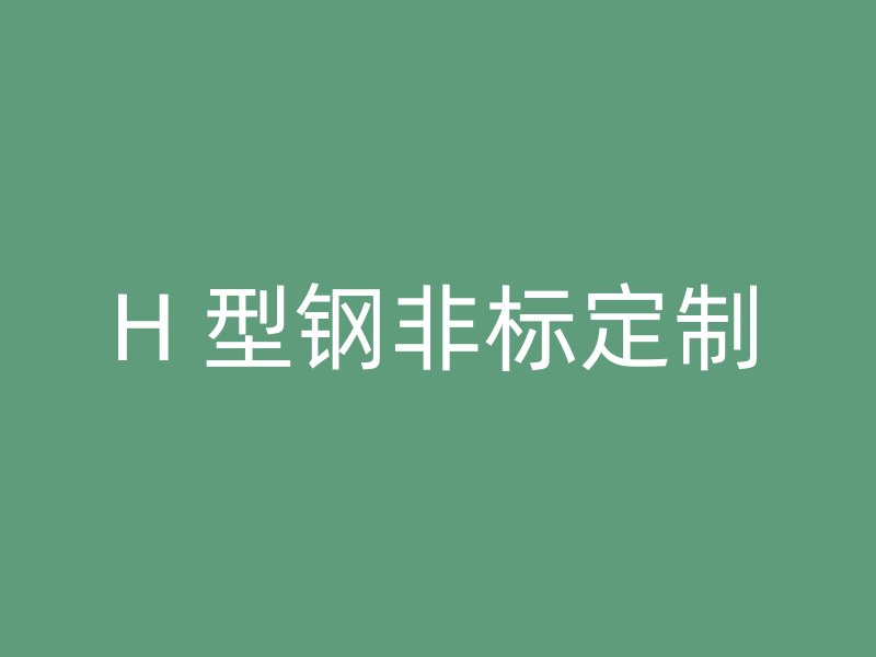 H 型鋼非標(biāo)定制